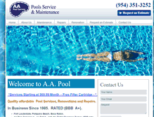 Tablet Screenshot of aapoolservices.com